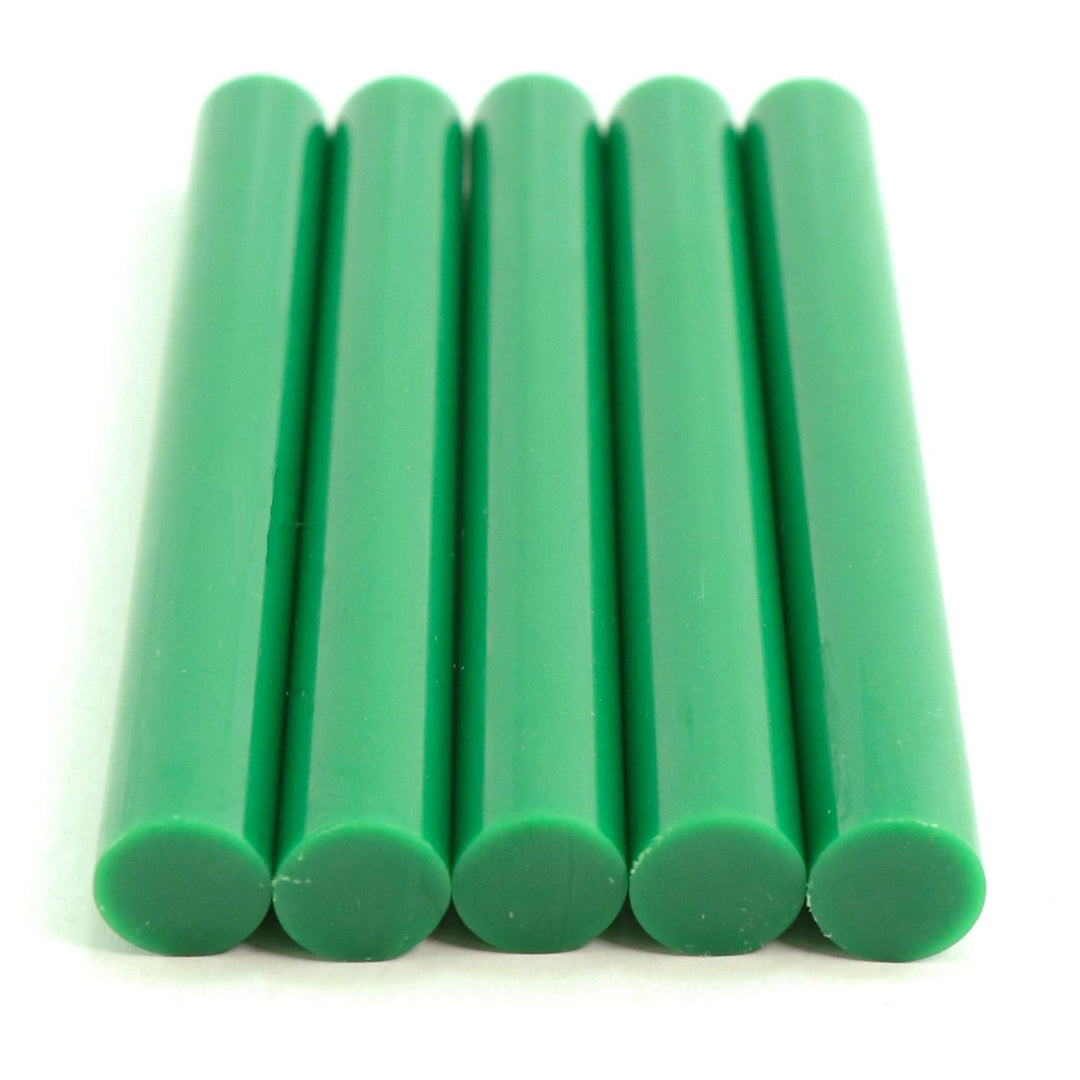725R54CGREEN Full Size 4" Green Color Hot Glue Stick - 5 lb Box - Surebonder