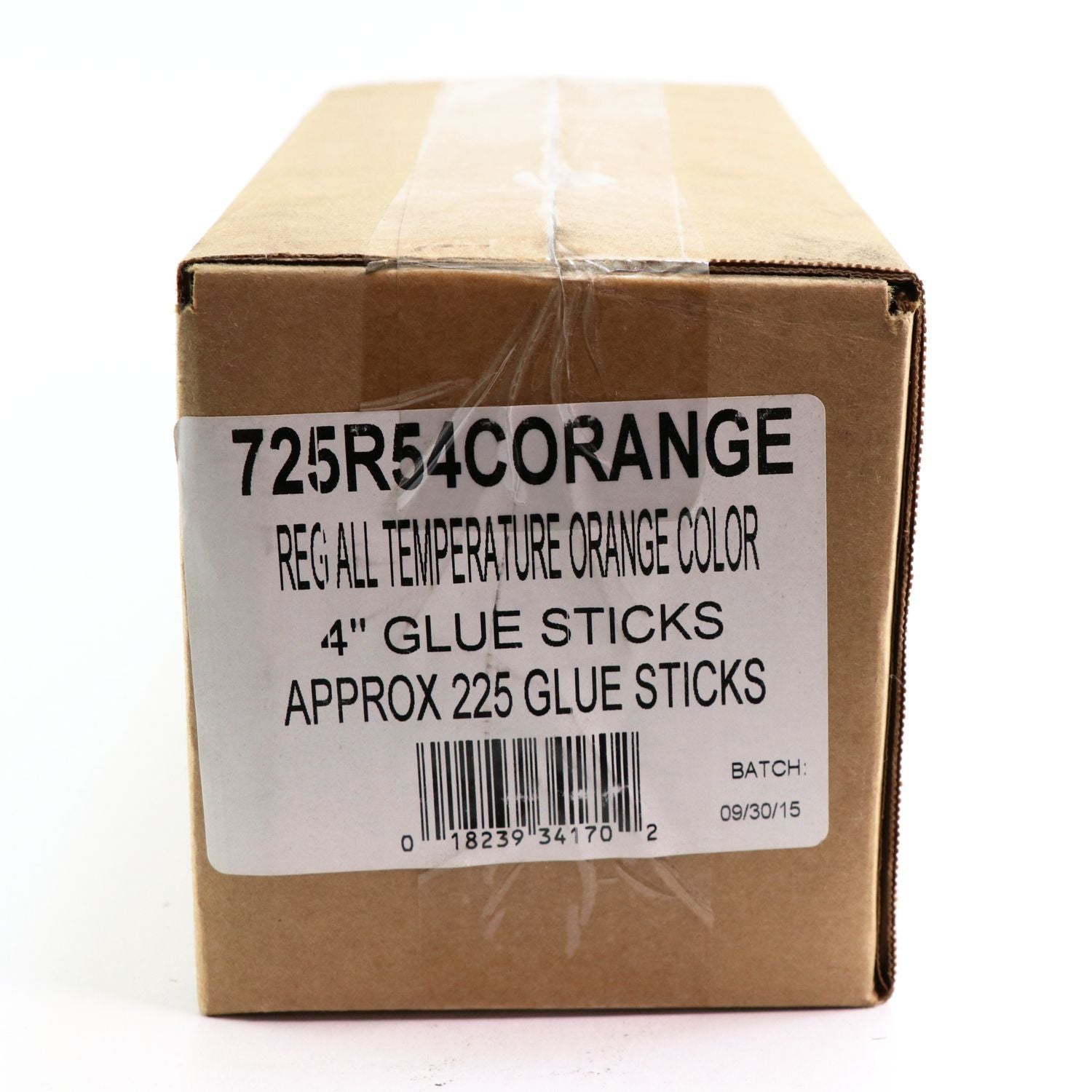 725R54CORANGE Full Size 4" Orange Color Hot Glue Stick - 5 lb Box - Surebonder