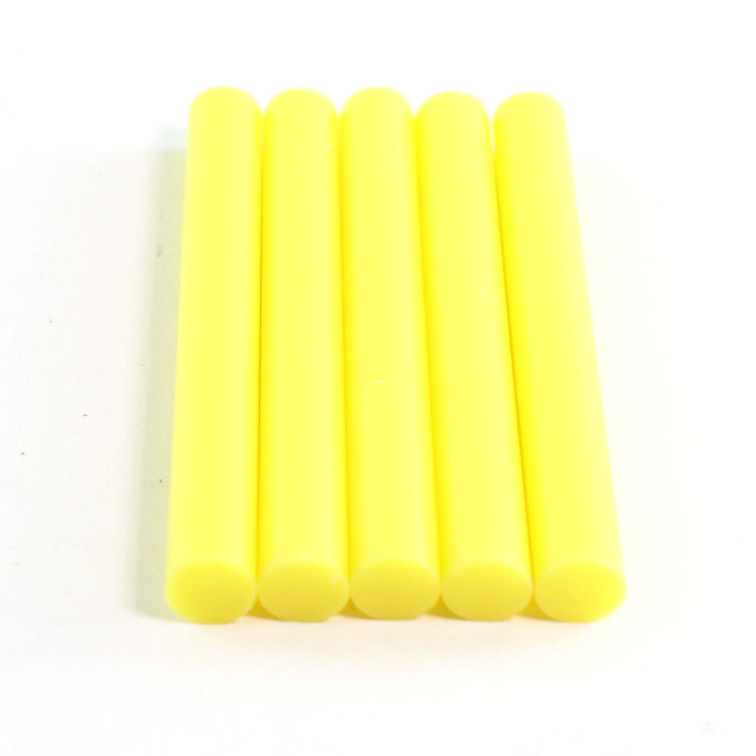 725R54CYELLOW Full Size 4" Yellow Color Hot Glue Stick - 5 lb Box - Surebonder