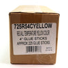 725R54CYELLOW Full Size 4" Yellow Color Hot Glue Stick - 5 lb Box - Surebonder