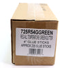 725R54GGREEN Full Size 4" Green Color Glitter Hot Glue Stick - 5 lb Box - Surebonder
