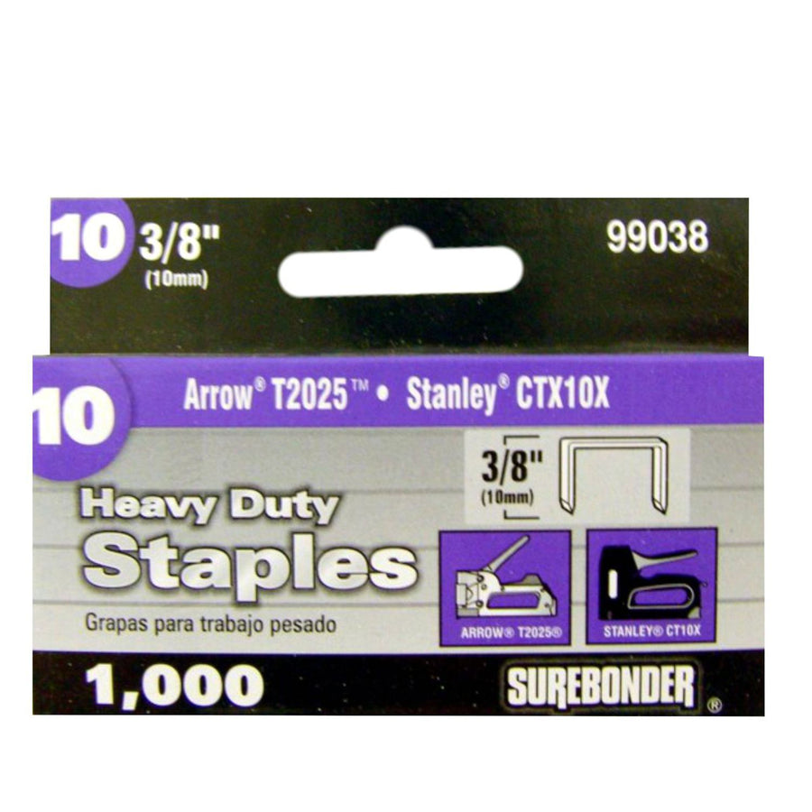 #10 Heavy Duty 3/8" Narrow Crown Staples  - 1000 ct.
