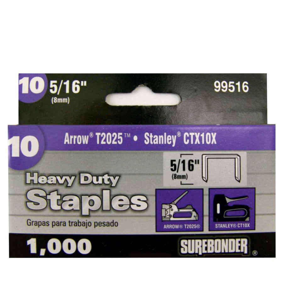 #10 Heavy Duty 5/16" Narrow Crown Staples  - 1000 ct.