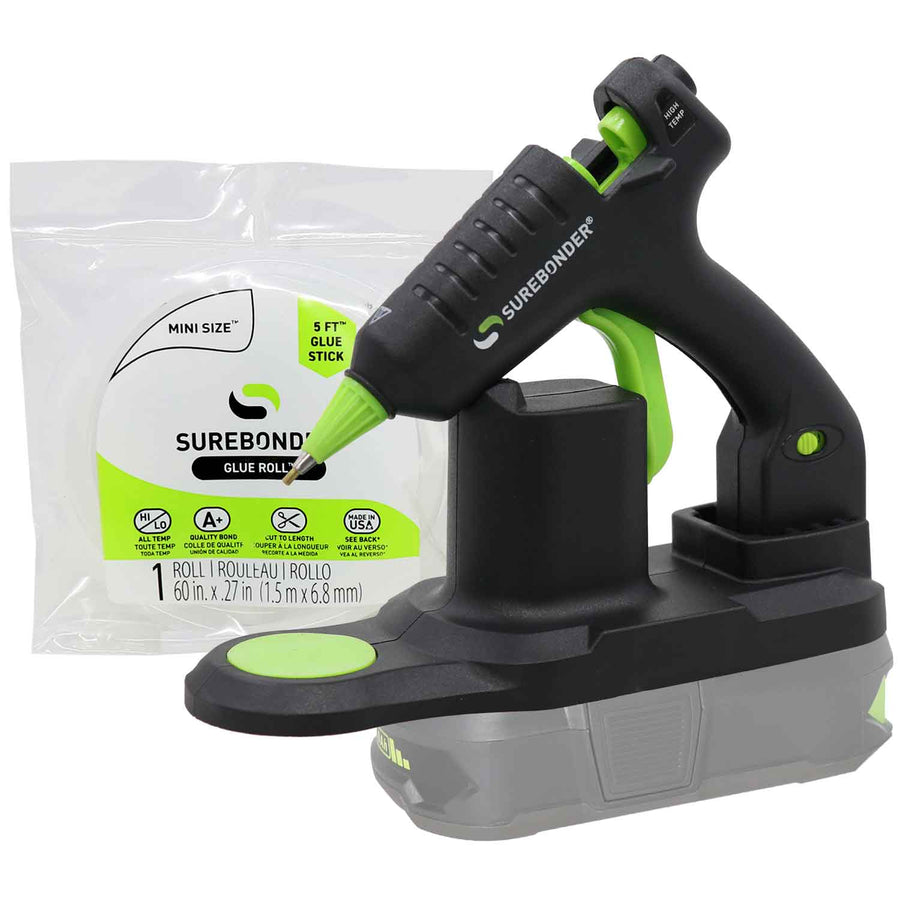 Cordless Battery Powered High Temperature Mini Hot Glue Gun With Detail Tip, 20 Watt (Battery and Charger Not Included)