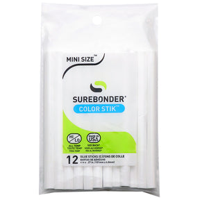 White Hot Glue Sticks Mini Size - 4" - 12 Pack