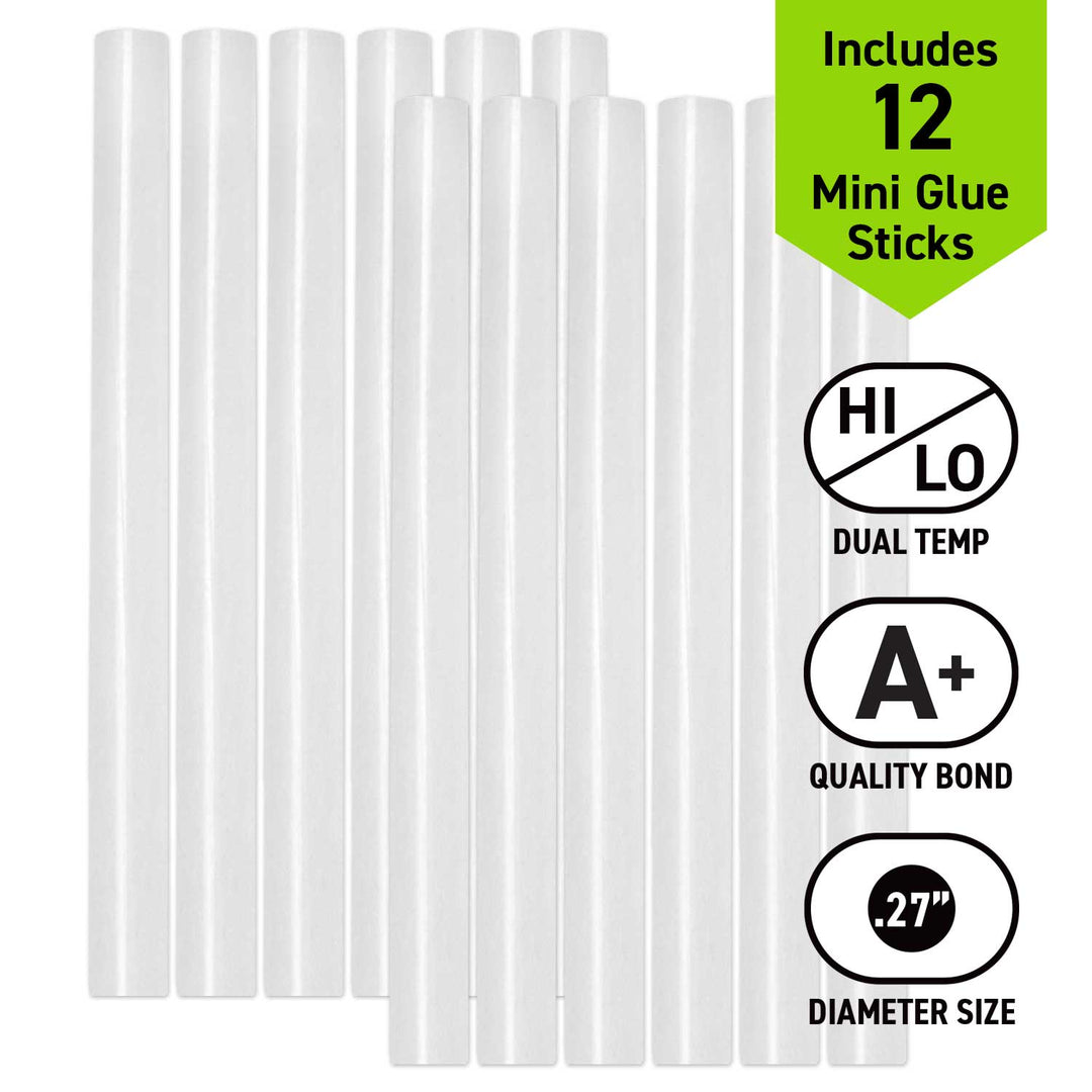 Mini Dual Temperature Hot Glue Gun with 12 Glue Sticks (Plus Series DT-200FKIT) - Surebonder