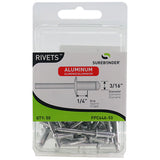 Surebonder 3/16 x 1/4 aluminum blind rivets for automotive, household, and repair use