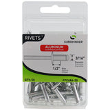 Surebonder 3/16 x 1/2 aluminum blind rivets for trailer repairs, automotive, and crafts