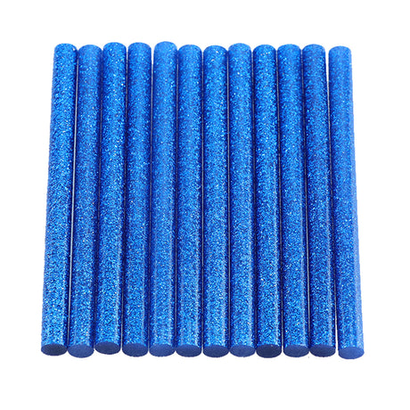 725M4GBLUE Mini Size 4" Blue Color Glitter Hot Glue Stick - 25 lb Box - Surebonder