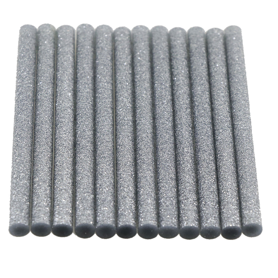 Silver Glitter Hot Glue Sticks Mini Size - 4" - 12 Pack - Surebonder