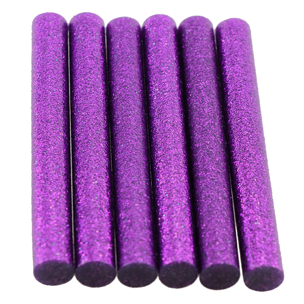 Purple Glitter Hot Glue Sticks Full Size