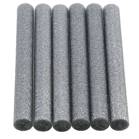 Silver Glitter Hot Glue Sticks Full Size