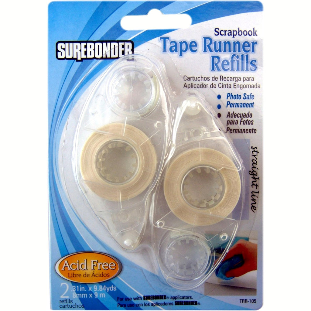 TRR-105 Scrapbook Tape Runner Refill Cartridges - 2 Pack